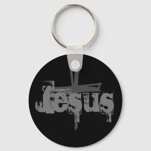 JESUS-Schrift + CROSS Schlüsselanhänger