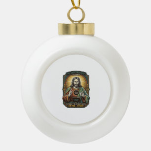 Jesus Schwarzer Bildschirm Vergessene Webcam-Abdec Keramik Kugel-Ornament