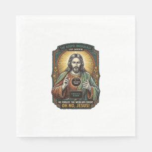 Jesus Schwarzer Bildschirm Vergessene Webcam-Abdec Serviette
