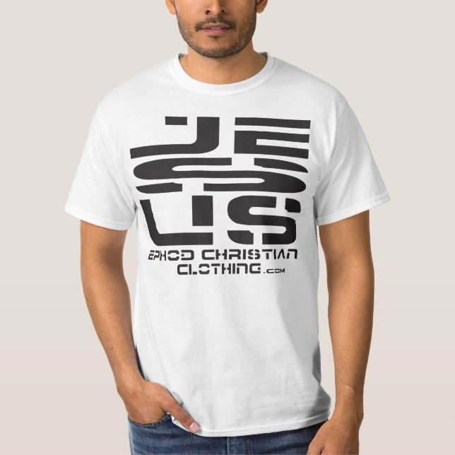 JESUS-Schwarzes T-Shirt (Vorderseite)
