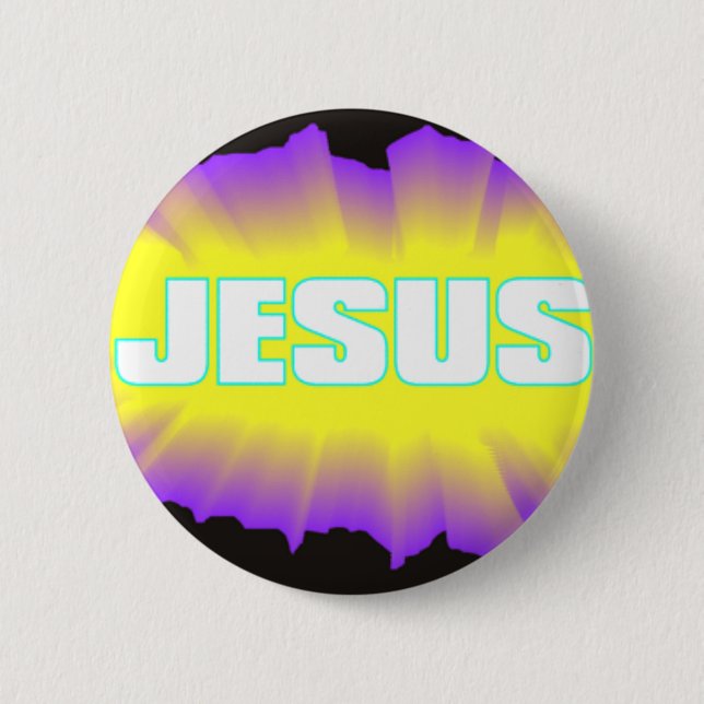 Jesus-Schwarzes u. Lila Button (Vorderseite)