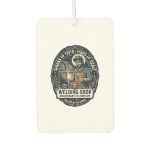 Jesus Schweißer Metall Shop T-Shirt Inspirierend G Autolufterfrischer