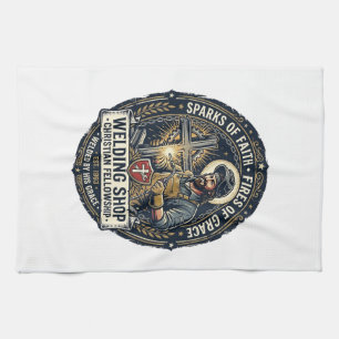 Jesus Schweißer Metallladen T-Shirt Inspirierend G Geschirrtuch