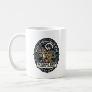 Jesus Schweißer Metallwerkstatt T-Shirt Inspiriere Kaffeetasse