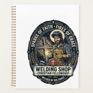 Jesus Schweißer Metallwerkstatt T-Shirt Inspiriere Planer