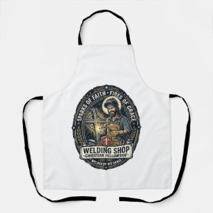 Jesus Schweißer Metallwerkstatt T-Shirt Inspiriere Schürze