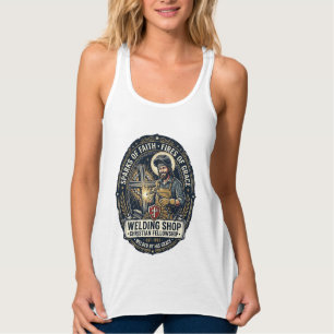 Jesus Schweißer Metallwerkstatt T-Shirt Inspiriere Tank Top