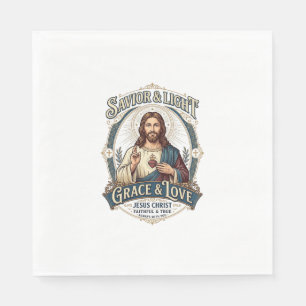 Jesus Second-Hand-Laden Vintage-Jagd-Grafik-T-Shir Serviette