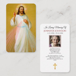 Jesus-Segen Gedenkkarte für die Göttliche Barmherz Visitenkarte