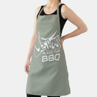 Jesus segne diese GRILLEN Schürze