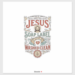 Jesus Seifen Etikett Gewaschen Sauber Jesus Seife