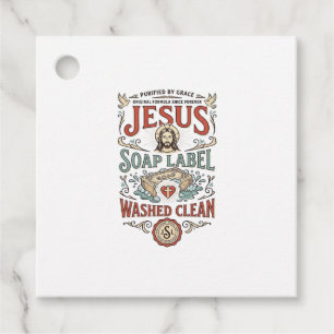 Jesus Seifen Etikett Gewaschen Sauber Jesus Seife Geschenkanhänger