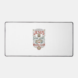 Jesus Seifen Etikett Gewaschen Sauber Jesus Seife  Schreibtischunterlage