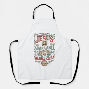 Jesus Seifen Etikett Gewaschen Sauber Jesus Seife Schürze