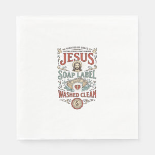 Jesus Seifen Etikett Gewaschen Sauber Jesus Seife Serviette