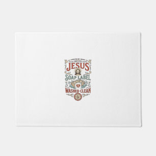 Jesus Seifenetikett Gewaschen Sauber Jesus Seife G Fußmatte