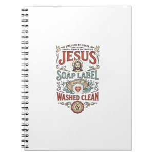 Jesus Seifenetikett Gewaschen Sauber Jesus Seife G Notizblock