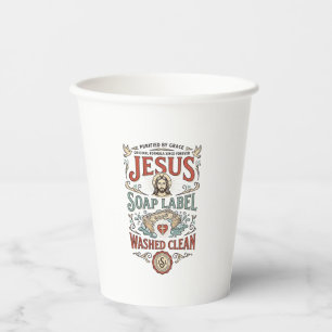 Jesus Seifenetikett Gewaschen Sauber Jesus Seife G Pappbecher
