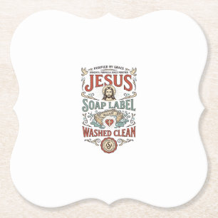 Jesus Seifenetikett Gewaschen Sauber Jesus Seife G Untersetzer