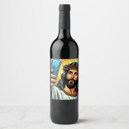 Jesus selfie Weinflasche Etikett! Weinetikett
