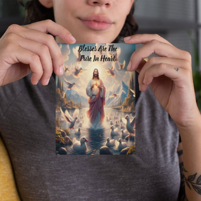 Jesus Serene Heaven of Ducks Postkarte (Von Creator hochgeladen)