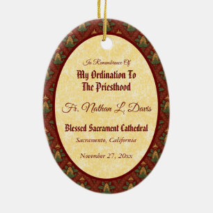 Jesus setzt die Eucharistie ein (SAU 045) Keramik Ornament