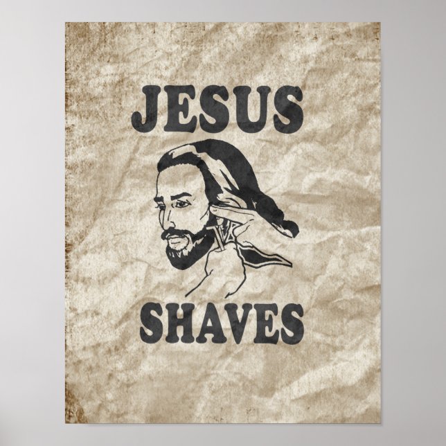 JESUS SHAVES POSTER (Vorne)