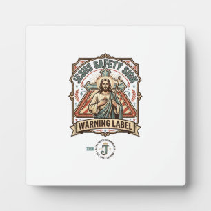 Jesus-Sicherheitsschild Warnschild Jesus-Sicherhei Fotoplatte