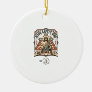 Jesus-Sicherheitsschild Warnschild Jesus-Sicherhei Keramik Ornament
