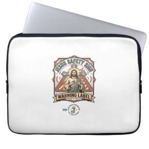 Jesus-Sicherheitsschild Warnschild Jesus-Sicherhei Laptopschutzhülle