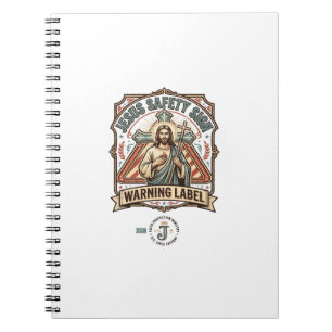 Jesus-Sicherheitsschild Warnschild Jesus-Sicherhei Notizblock
