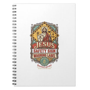 Jesus-Sicherheitsschild Warnschild Jesus-Sicherhei Notizblock