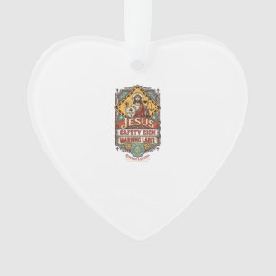 Jesus-Sicherheitsschild Warnschild Jesus-Sicherhei Ornament