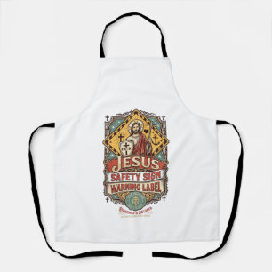Jesus-Sicherheitsschild Warnschild Jesus-Sicherhei Schürze