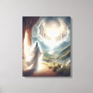Jesus siegreich am Himmelstor Leinwanddruck