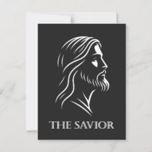 Jesus Silhouette des Erretters Postkarte
