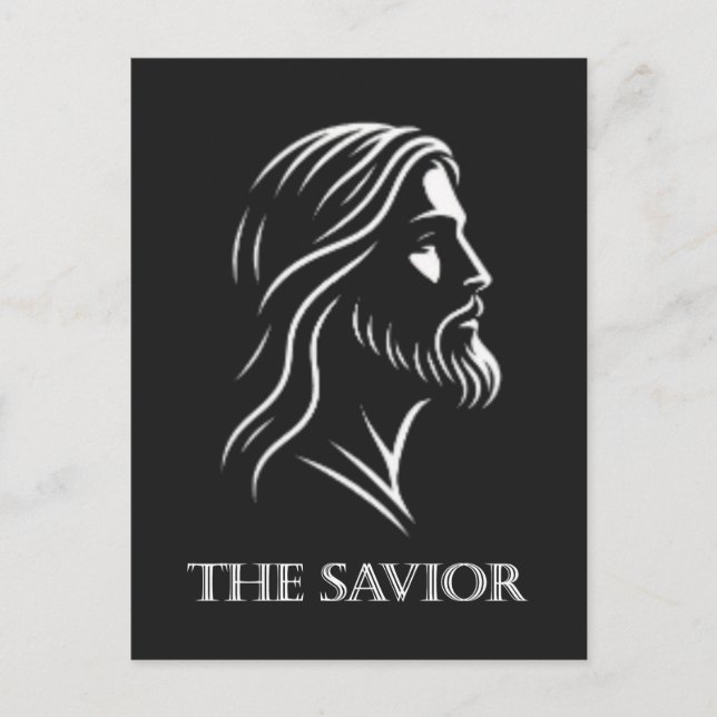 Jesus Silhouette des Erretters Postkarte (Vorderseite)