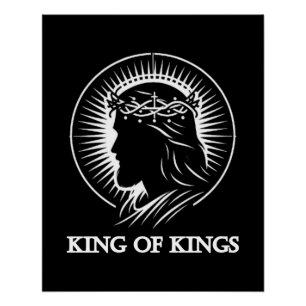 Jesus Silhouette König der Könige  Poster