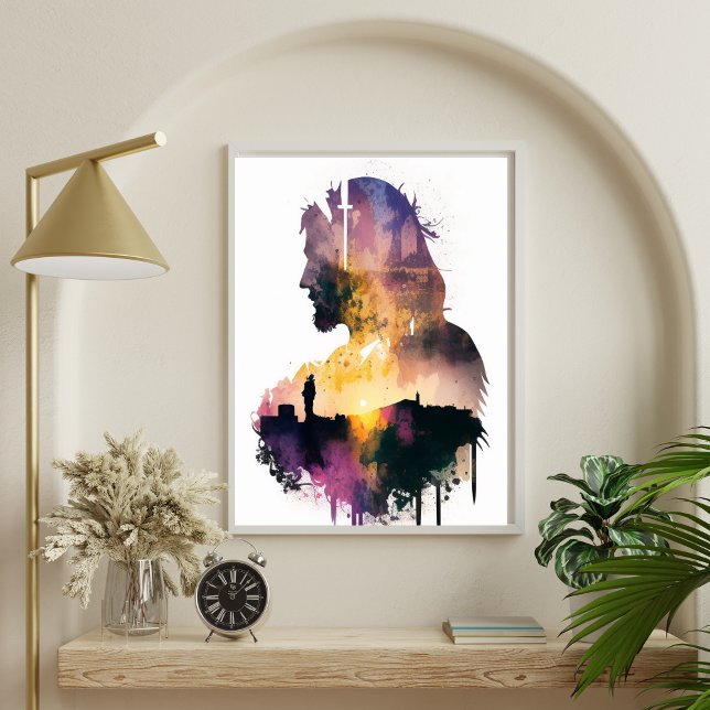 Jesus Silhouette Portrait Printable Poster (Von Creator hochgeladen)