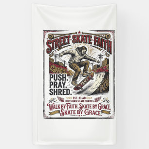 Jesus Skate Longboard Shirt Christlich Banner