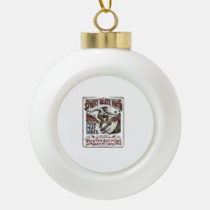 Jesus Skate Longboard Shirt Christlich Keramik Kugel-Ornament