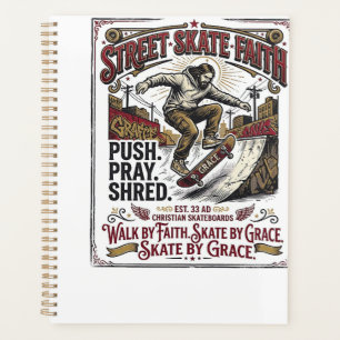 Jesus Skate Longboard Shirt Christlich Planer