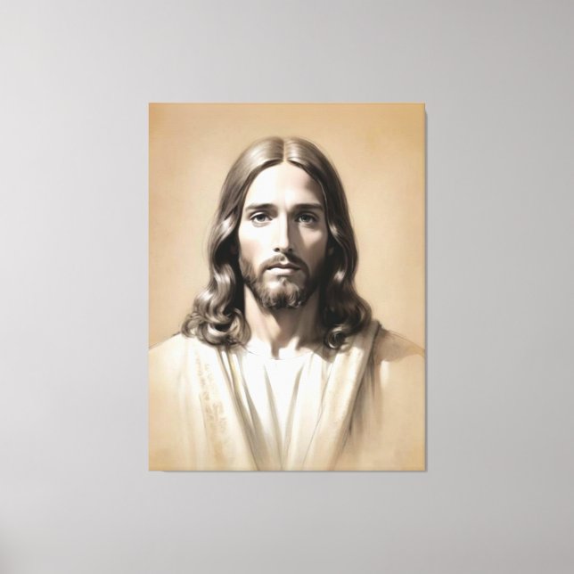 Jesus-Skizze 6 Leinwanddruck (Vorderseite)