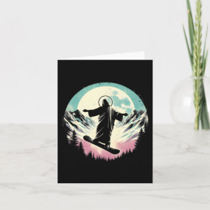 Jesus Snowboarden - Funny Christlich Religious Sno Karte