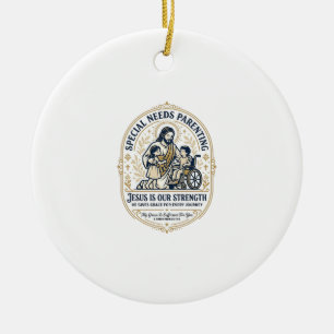Jesus-Sonderbedarf-Elternschaft-Shirt Glaube basie Keramik Ornament