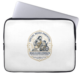 Jesus-Sonderbedarf-Elternschaft-Shirt Glaube basie Laptopschutzhülle