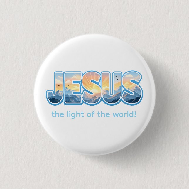 Jesus Sonnenaufgang Button (Vorderseite)