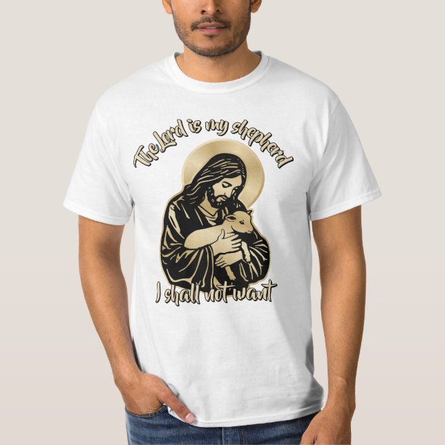 Jesus Sorgender Hirte T-Shirt (Vorderseite)