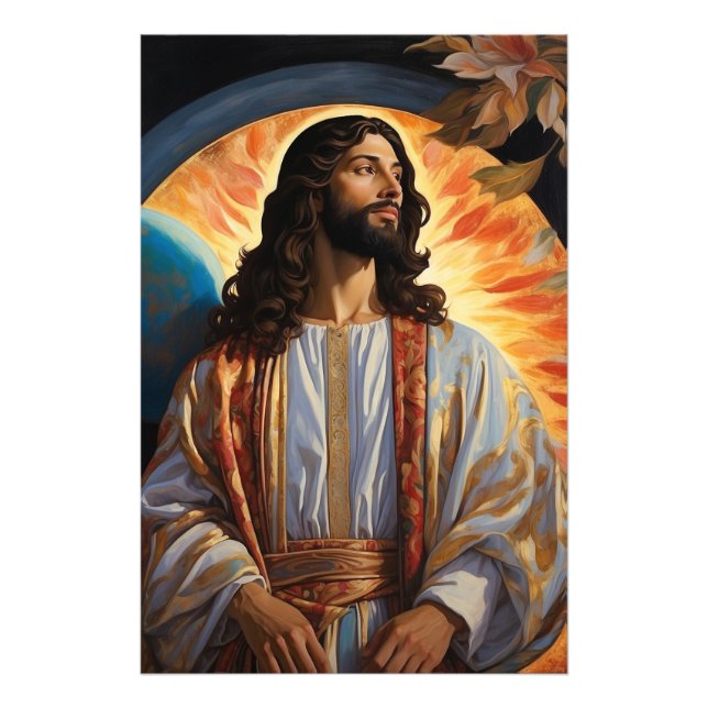 *~* Jesus Space Universe Earth Light Heal AP50 Fotodruck (Vorne)