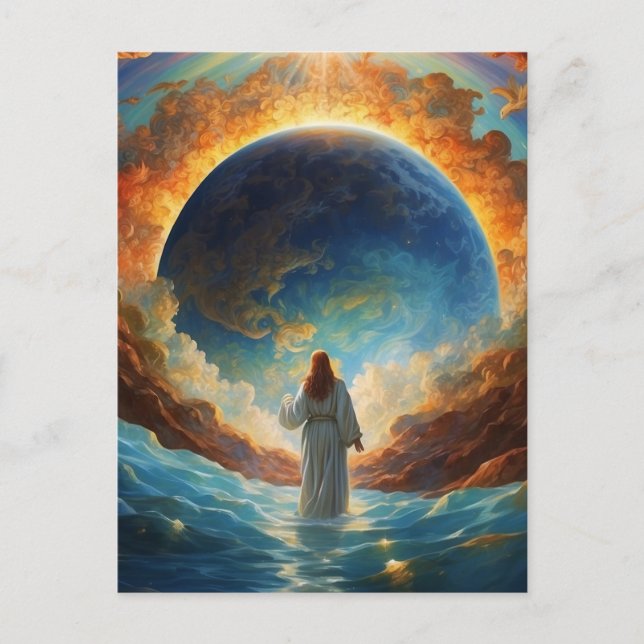 *~* Jesus Space Universe Heilung Erde AP50 Postkarte (Vorderseite)